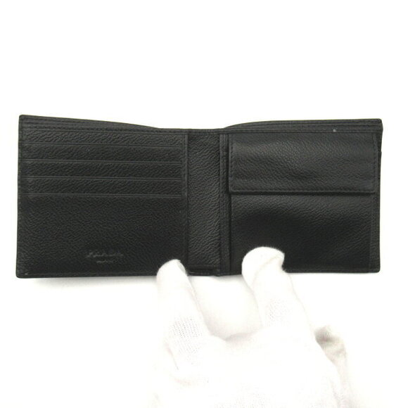 Prada Navy Blue Leather Bifold Wallet - Picture 5 of 10